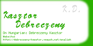 kasztor debreczeny business card